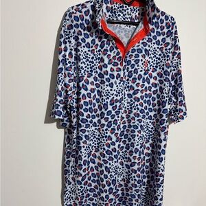 Stylish Blue and Red Patterned Men's Shirt